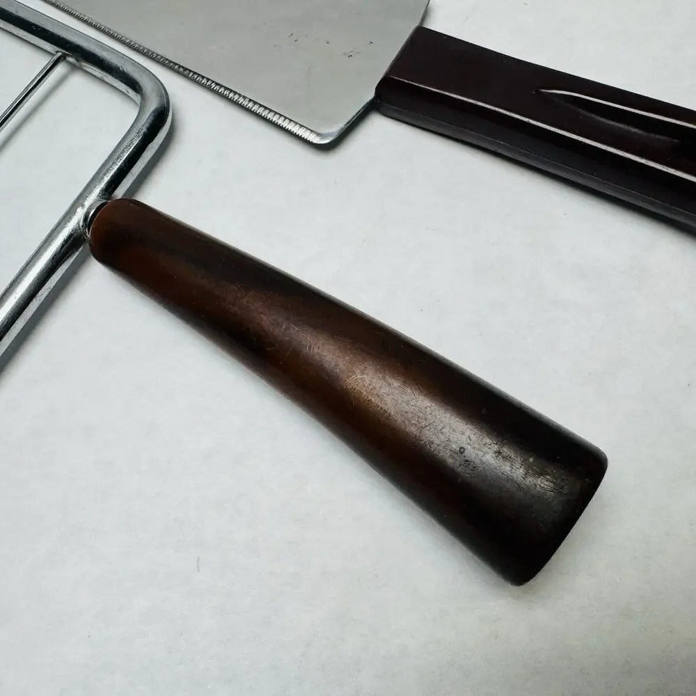 Vintage STANHOME Stainless‎ Retro Cake Pie Knife Bakelite Handle & Cheese Slicer
